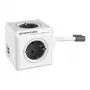 Prailginimo laidas Allocacoc PowerCube Extended USB 1407/DEEUPC 3m, 4 AC lizdai, 2 USB, pilkai balta