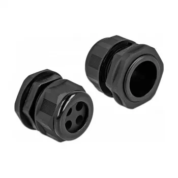 Kabelio įvadas DeLOCK 60383 Juodas Plastikinis 2 vnt.