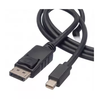 ROLINE – DisplayPort kabelis – DisplayPort (M) – Mini DisplayPort (M) – 5 m – užrakinamas – juodas (11.04.5637)