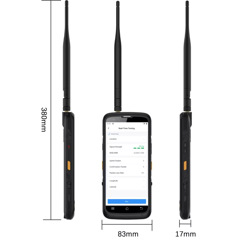 Nešiojamas LoRaWAN ir Wi‑Fi lauko testeris Milesight FT101-868M