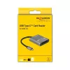 Card Reader DeLOCK 91741 USB 3.2 Gen 1 Type-C juodai pilkas