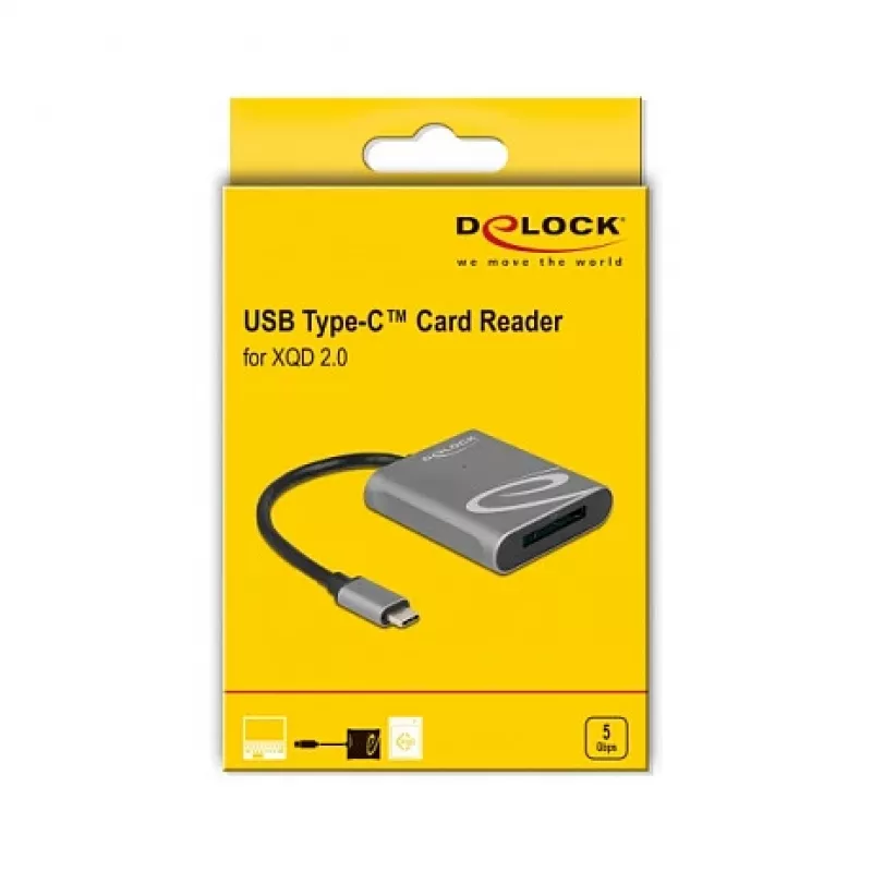 Card Reader DeLOCK 91741 USB 3.2 Gen 1 Type-C juodai pilkas