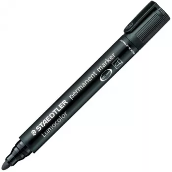 STAEDTLER Lumocolor Permanent-Marker 352, schwarz Strichstärke: ca. 2,0 mm, Rundspitze, wasserfest (352-9)