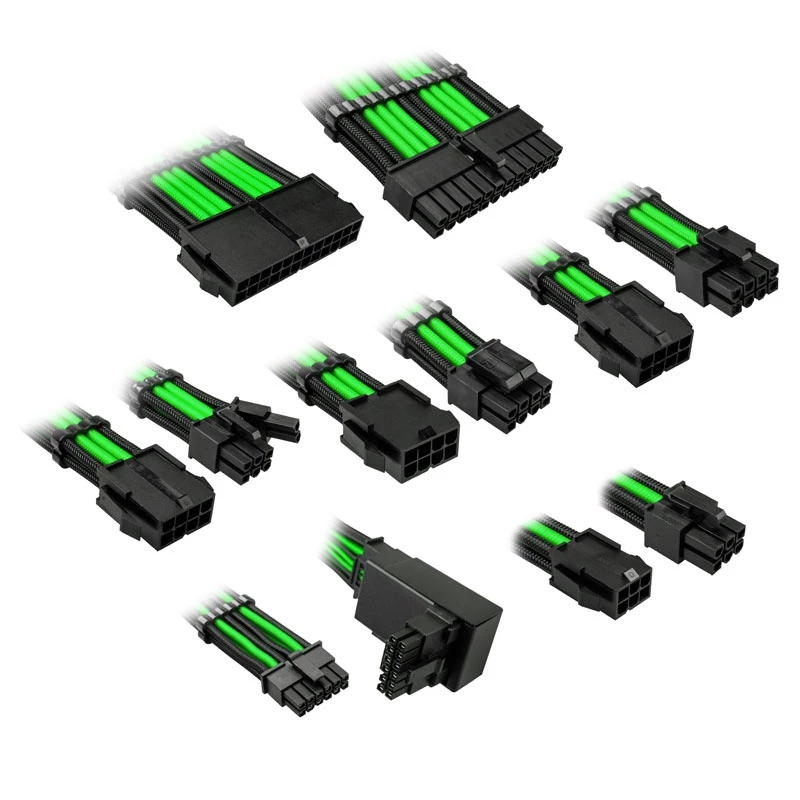 Prailginimo kabelių rinkinys Kolink COREPRO-EK-12VT2-GRN 12V 2x6-pin Type 2 Venom Green