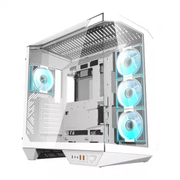 Korpusas Darkflash DY470 (baltas) + 4 ventiliatoriai