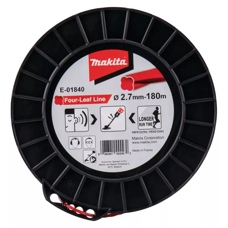 MAKITA Monofilamentinis nailoninis siūlas CLOVER 2,7 mm / 180 m