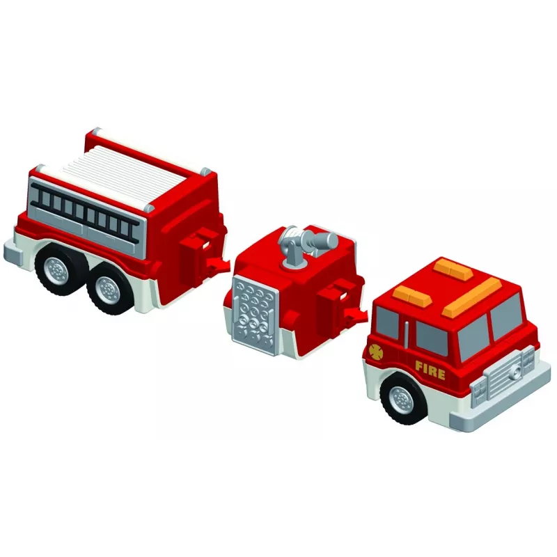 Konstrukcinis rinkinys Popular Playthings Mix or Match Vehicles Fire and Rescue