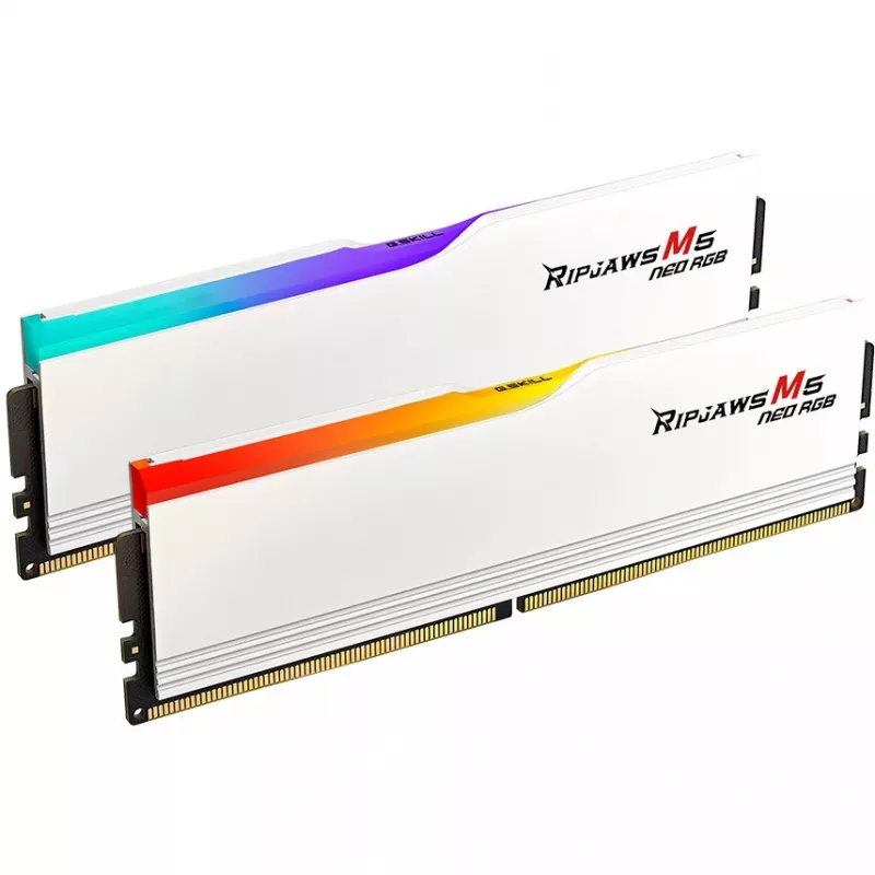G.Skill Ripjaws M5 Neo RGB 64 GB (2x 32 GB) DDR5-6000 MHz atminties rinkinys, baltas, AMD EXPO