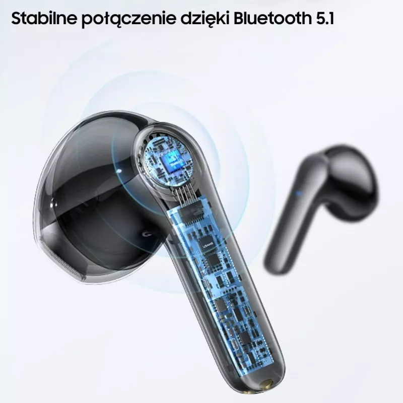 Ausinės USAMS TWSXH Series Dual Mic belaidės mėlynos BHUXH03