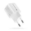 Sieninis įkroviklis everActive SC-330Q su 1x USB-A ir 1x USB-C prievadais, 20W, baltas