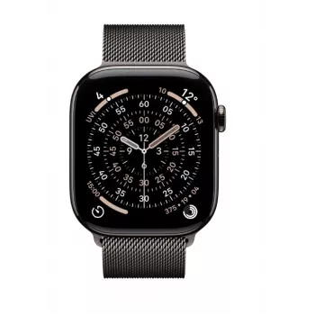 Apple Watch Series 11 GPS + Cellular 46 mm titano korpusas su Slate Milanese kilpa M/L