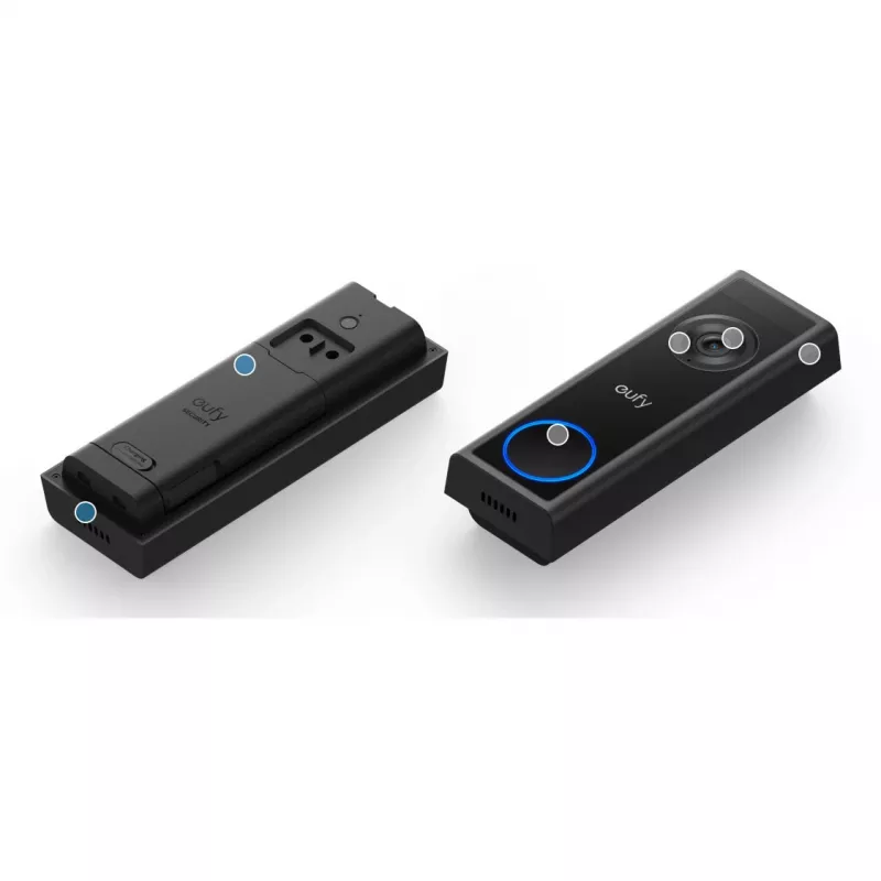 Vaizdo skambutis Eufy C31 2K su MicroSD atmintimi, 2560×1440, 6500 mAh, laidinis ir belaidis, juodas