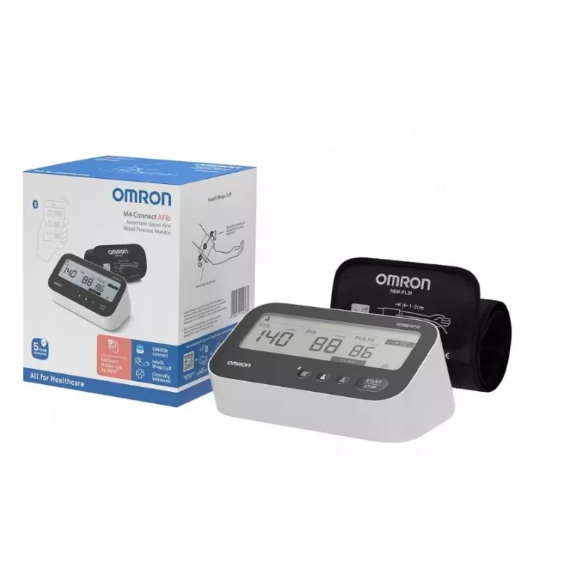 OMRON M4 Connect Afib Viršutinės rankos kraujospūdžio matuoklis