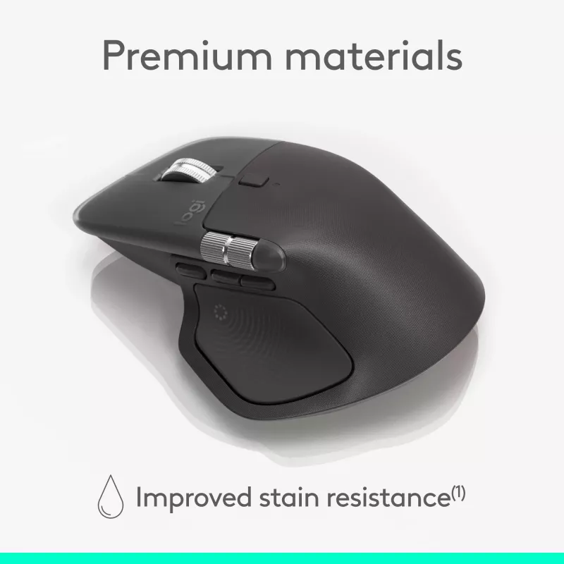 Logitech MX Master 4 for Business pelė – belaidė + Bluetooth, 8000 DPI, grafito spalva