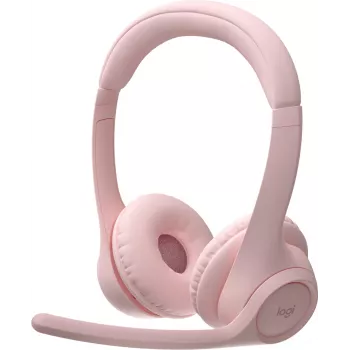 Logitech 981-001412 belaidės ausinės su mikrofonu, lankeliu, biurui/skambučių centrui, Bluetooth, rožinės spalvos