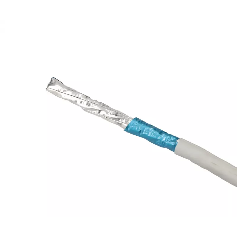 Tinklo kabelis Extralink vytos poros CAT6A FTP (F/FTP) V2 vidaus montavimui 500 m pilkas