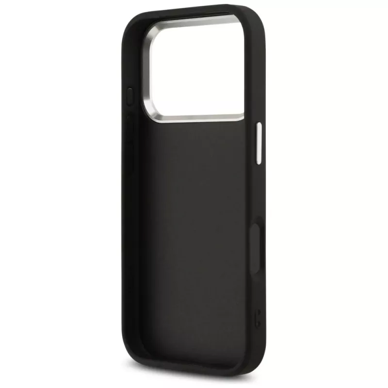 GUESS Hardcase 4G | Užpakalinis dangtelis | iPhone 17 Pro Max | Apple | Ekologinė oda/PC/Plastikas/TPU | Juoda