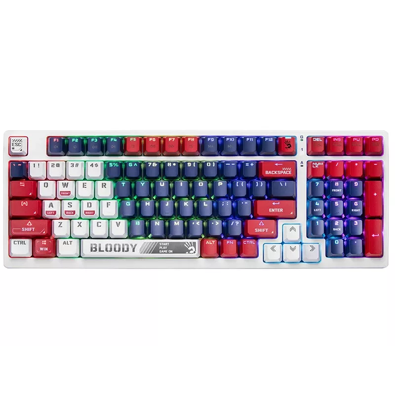 Žaidimų pelė A4Tech Bloody S98 USB Sports Navy su BLMS Red Plus jungikliais