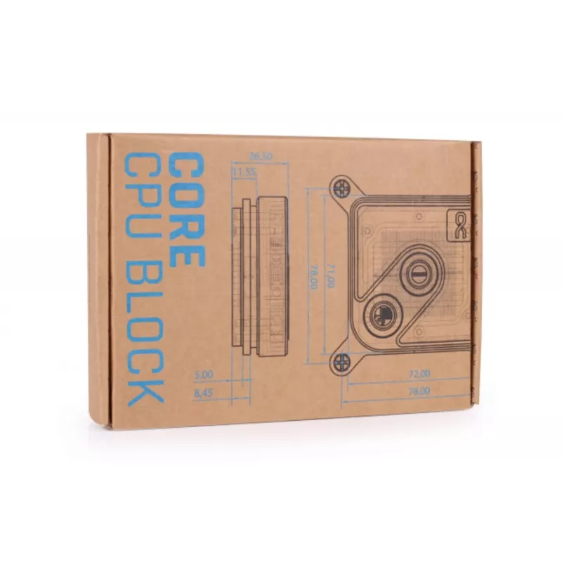Vandens blokas Alphacool Core 1 Black Brass Copper 72mm