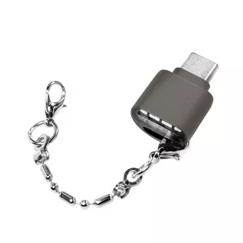 USB-C į microSD kortelių skaitytuvas su raktų pakabuku