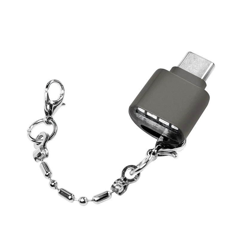 USB-C į microSD kortelių skaitytuvas su raktų pakabuku