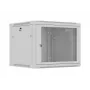 Sieninis 19 colių rėminis kabinetas LANBERG 9U 600x600 mm pilkas su perforuotomis durelėmis