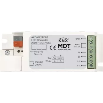MDT AKD-0224V.02 LED valdiklis 2 kanalų, baltoms juostoms (AKD-0224V.02)