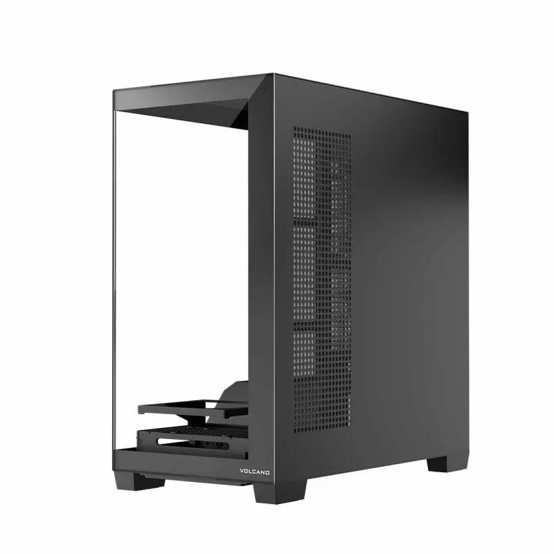 PC korpusas MODECOM Volcano Stellar NF ATX midi bokštas, grūdintas stiklas, juodas, tinka ATX/micro ATX, GPU iki 420mm, CPU aušintuvas 175mm