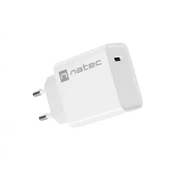USB-C greitasis įkroviklis NATEC RIBERA 12V 20W Quick Charge 3.0 Baltas