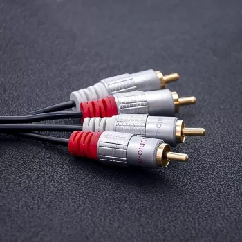 Garso laidas Qoltec 52337 2 m 2 x RCA juodas