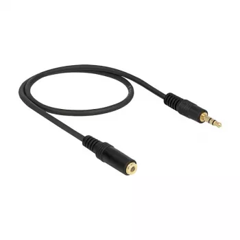 Garso kabelis 3.5 mm M-F DeLOCK 83762 0,5 m juodas