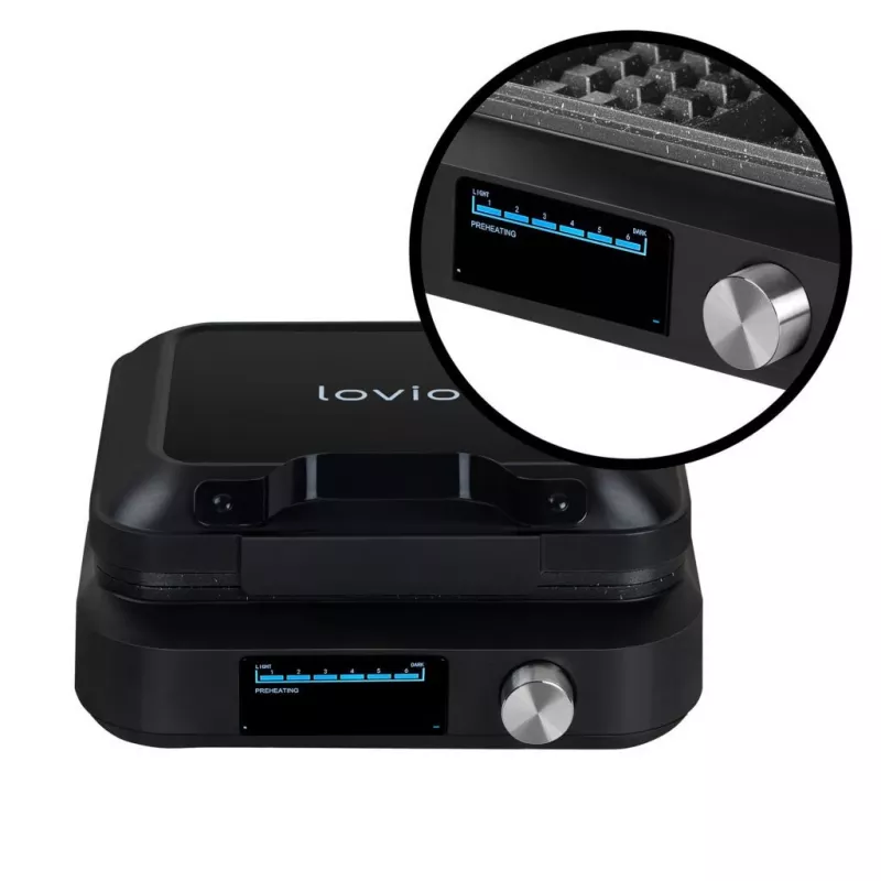 Lovio LVWF002BK Wafflių keptuvė 1500W Juoda