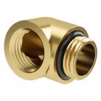 Barrow Adapter 90° G1/4 Vyriškas į G1/4 Moteriškas TDWT90-B01 GO Auksinis