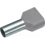 Cimco 187703 Dviguba ferulė 0,75 mm² iš dalies izoliuota pilka 100 vnt.
