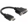 Kabelis HDMI-DVI M/F DeLOCK 0,2m