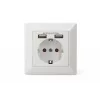 Apsauginis lizdas įmontuojamas Digitus DA-70613 su 2 USB prievadais
