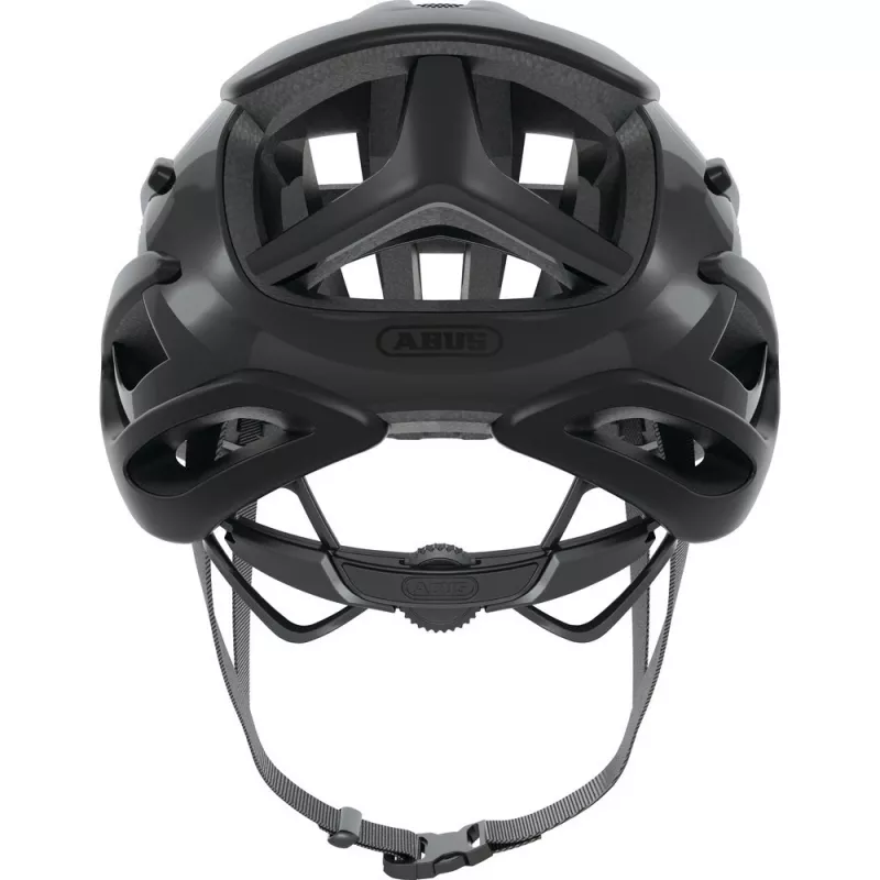 Pusiau dengiantis dviračių šalmas ABUS AirBreaker Black, In-mold konstrukcija, 81720