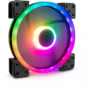 INTER-TECH Argus RGB ventiliatorių rinkinys RS-14 140mm ARGB 3 vnt. juodi