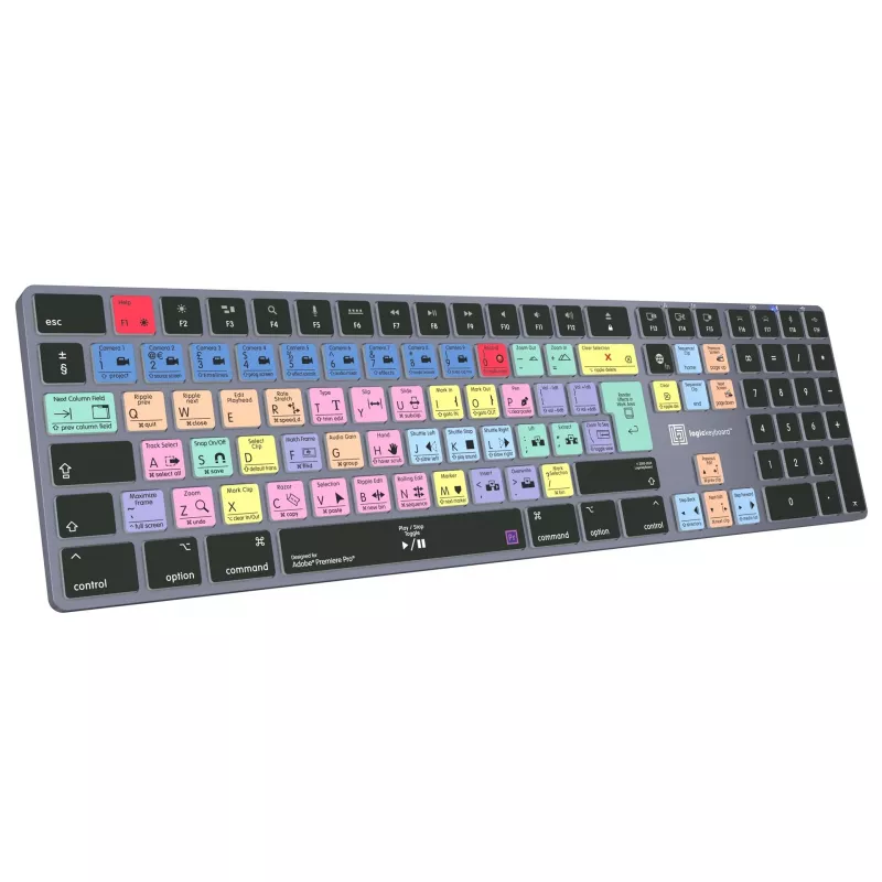 Logickeyboard LKB-PPROCC-TM-UK Adobe Premiere Pro CC Titan klaviatūra, JK išdėstymas, Mac