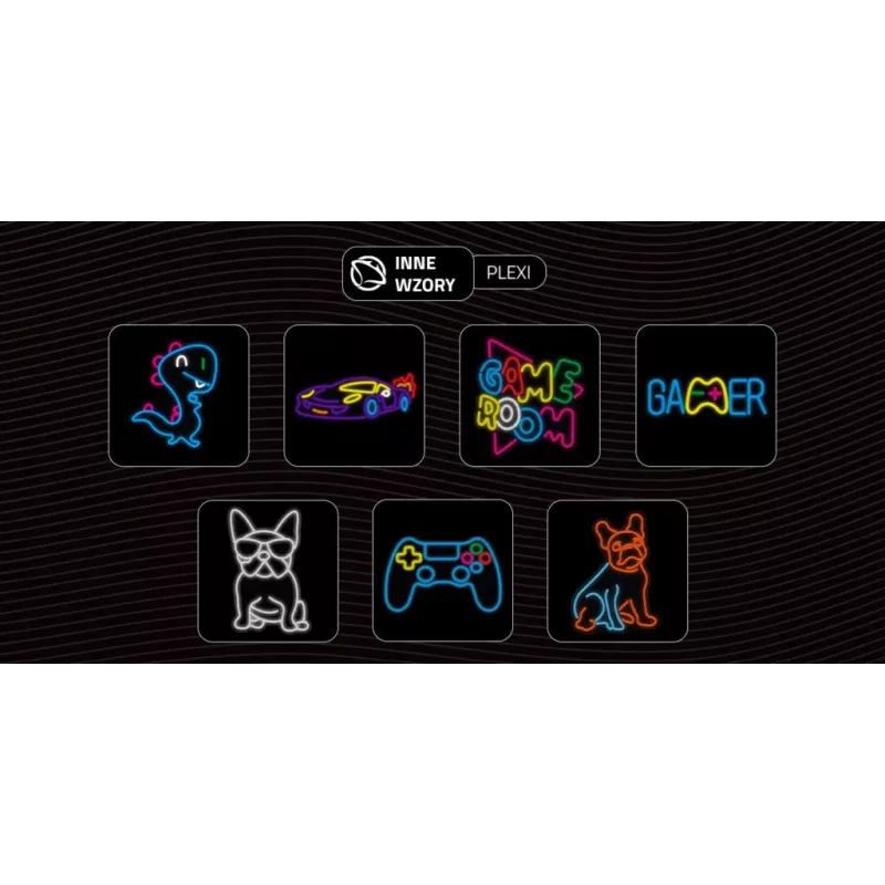 MANTA Neon Lights Dog with Glasses SNL69MT – LED neon stiliaus šviesos diodų sieninė lempa šuns su akiniais pavidalu