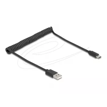 DeLOCK USB kabelis USB 2.0 0,75 m USB A USB C juodas 90368