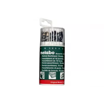 Gręžtų rinkinys Metabo 627190000 – 18 vnt., HSS su titano danga