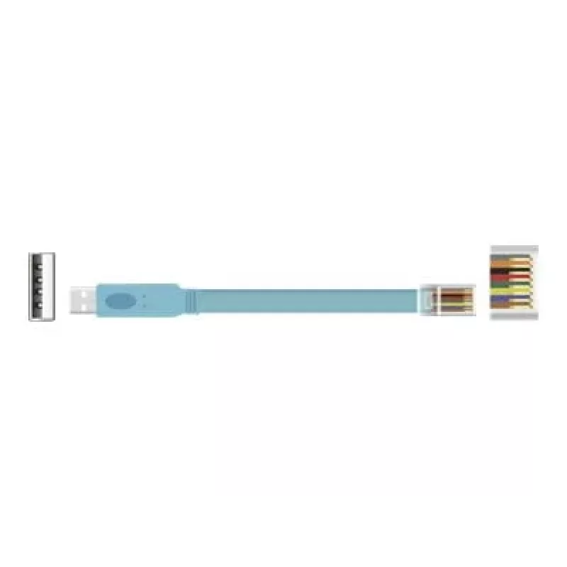 Delock USB 2.0 į nuosekliojo ryšio RS-232 RJ45 konsolės laidas-adapteris, 3 m, mėlynas