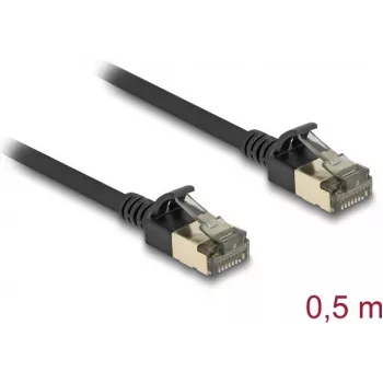 Tinklo kabelis DeLOCK RJ45 Cat.8.1 0,5 m juodas