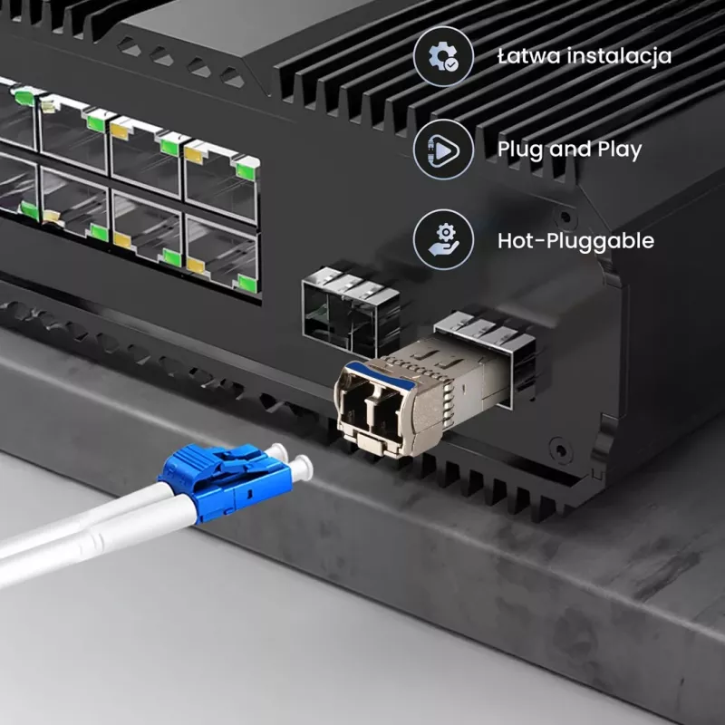 Extralink SFP28 25G 2 rinkinys | SFP28 modulis | 25Gbps, LC/UPC dupleksas, 1310nm, 10km, vienmodis, DOM tinklo siųstuvas-imtuvas