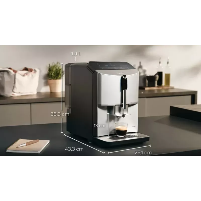 Siemens TF303E01 EQ300 espresso kavos aparatas (sidabrinis; 1300W)