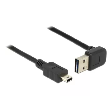 USB laidas DeLOCK 1m USB 2.0-A į Mini-USB B juodas