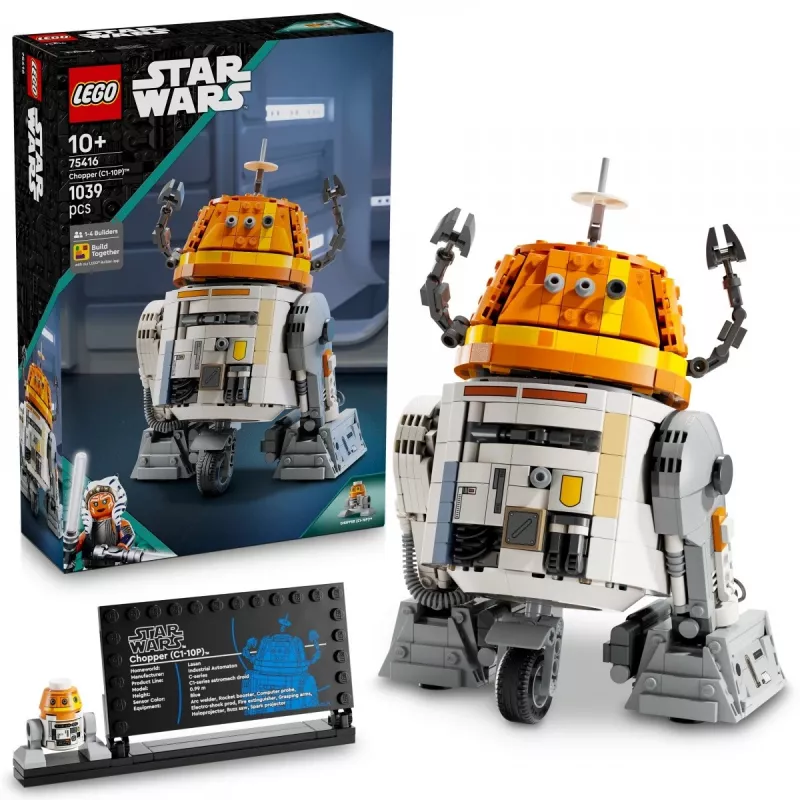 Konstruktorius LEGO Star Wars Chopper C1-10P Astromech Droid modelis 75416, 1039 dalių, amžius 10+, aukštis 220 mm