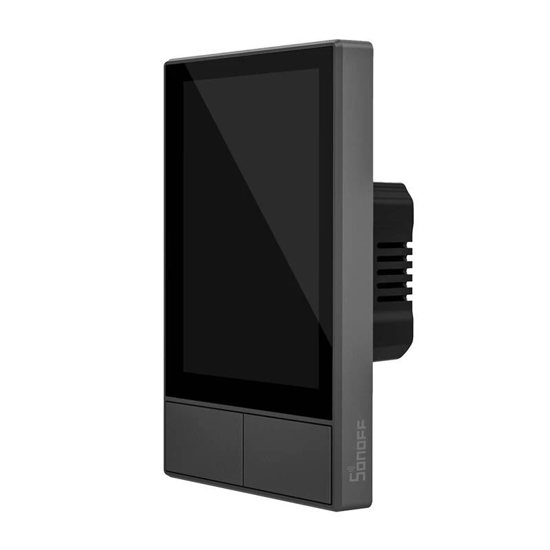 Sieninis išmanusis Wi-Fi valdymo skydelis Sonoff NSPanel juodas 120mm