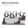 Mechaninė klaviatūra Keychron Q3 Ultra 8K — 80 % QWERTY, laidinis ir belaidis, RGB, juoda